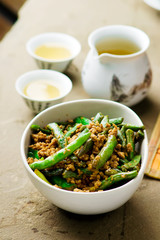 Fried green beans on Chinese