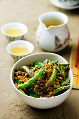 Fried green beans on Chinese