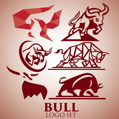 bull logo set 