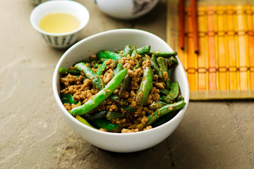 Fried green beans on Chinese