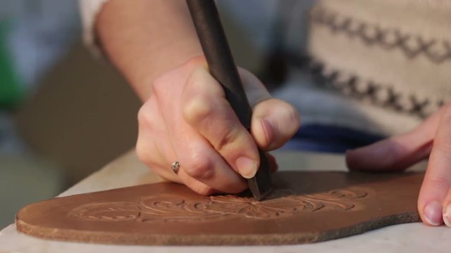 Hammering leather