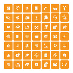 Set of 49 Universal Icons. Business, internet, web design.