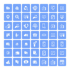 Set of 49 Universal Icons. Business, internet, web design.
