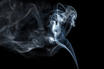 Smoke. Abstract blue background