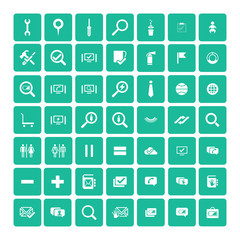 Set of 49 Universal Icons. Business, internet, web design.