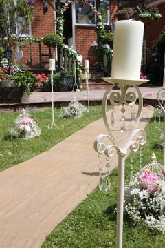 An english bungalow dressed for a summer wedding , 2016