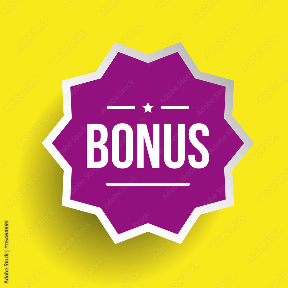 Canvas Prints bonus sticker purple star label