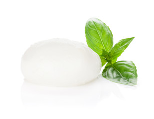 Mozzarella cheese and basil
