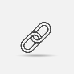 Link icon. Outline style. Vector illustration.