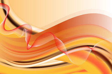 Beautiful abstract orange background with stripes and ribbons