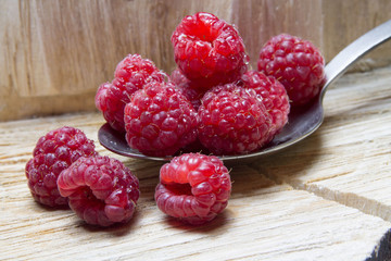 Raspberry. Wild, home berries.
