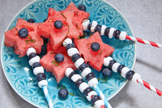 Fresh watermelon stars dessert - Powered by Adobe