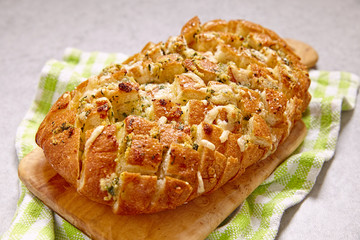 Cheese and garlic crack bread