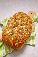 Cheese and garlic crack bread