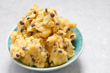Cookie dough with chocolate chips