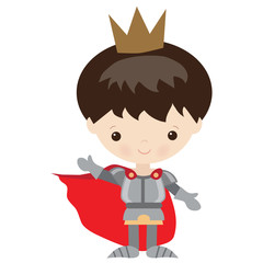 Cute prince vector illustration