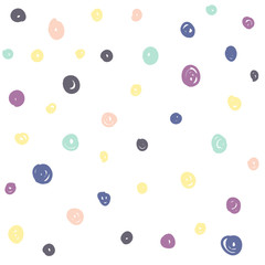 Hand Drawn Circles Seamless Pattern