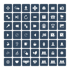 Set of 49 Universal Icons. Business, internet, web design.