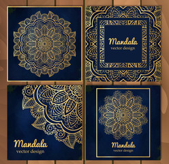 Set of Indian traditional flower mandala ornament illustration concept. © Della_Liner