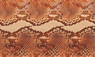 Brown python leather