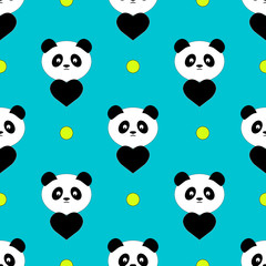 seamless pattern of panda