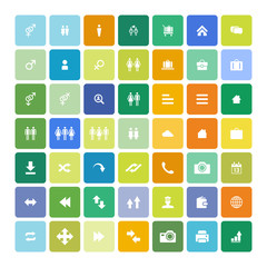Set of 49 Universal Icons. Business, internet, web design.