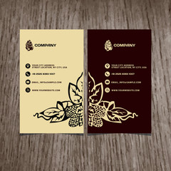 vector business card beer company