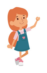 Cute baby kid girl and cute girl character vector. Cute girl beautiful fashion young female and cute girl dress kid love child. Cute girl dress kid love child and cute happy girl. Cartoon character.