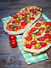 Pizza with olives