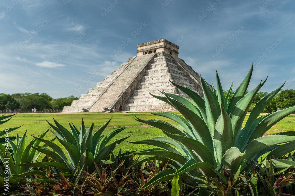 Sticker pyramid of kukulcan