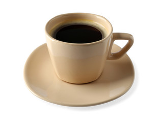 Cup of coffee on light background