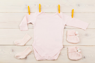 Baby girl outfit with pegs
