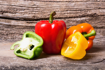 Group of colorful peppers