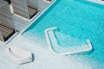 Swimming pool from the top view