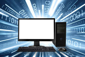 Desktop computer and internet connection