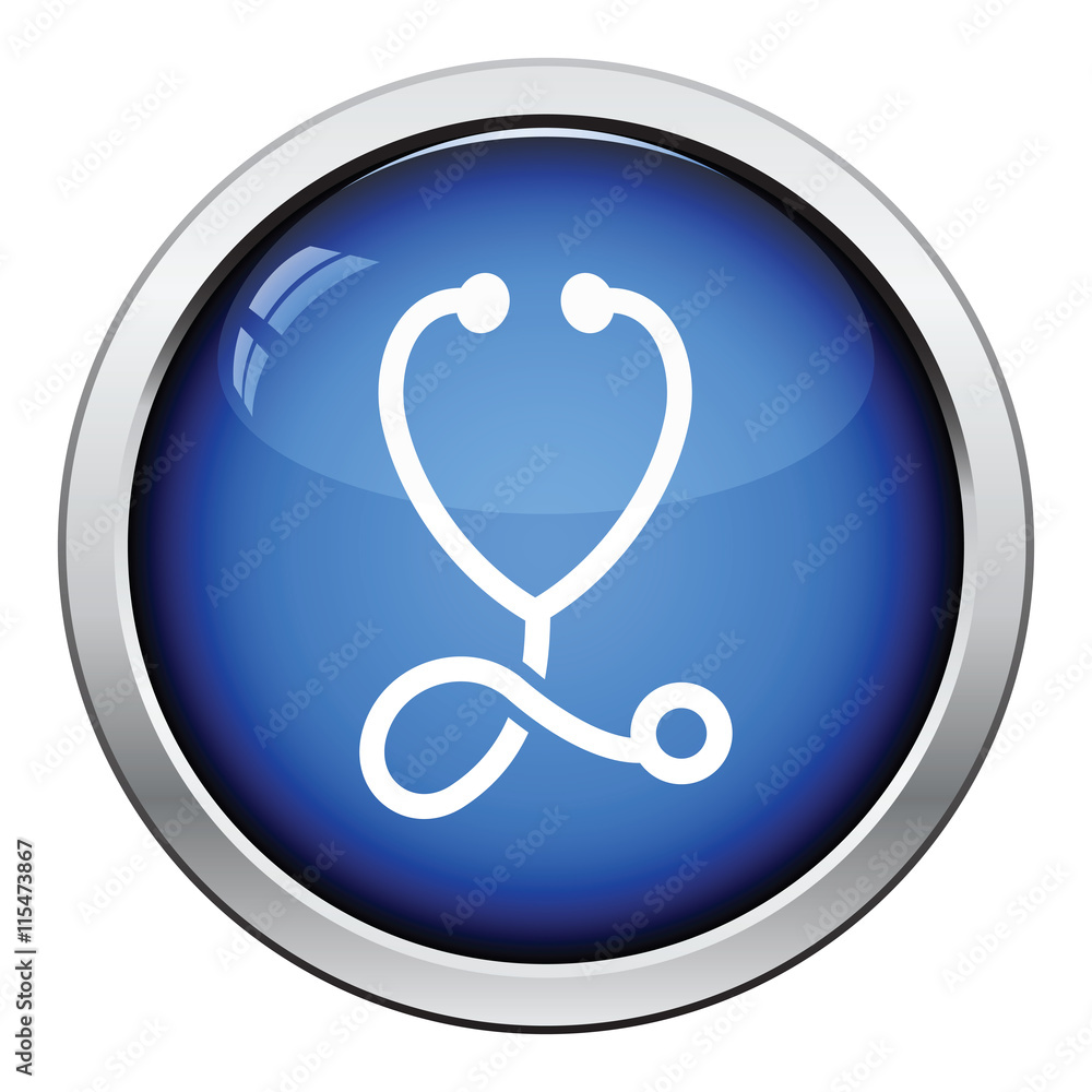 Sticker stethoscope icon