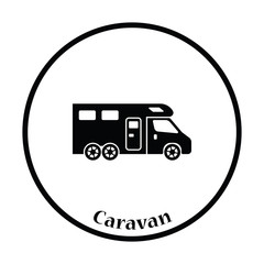 Camping family caravan  icon