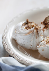 Meringues on a plate
