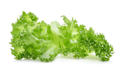 green frillies iceberg lettuce isolated on white