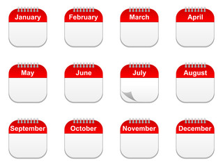 july with 12 month calendar