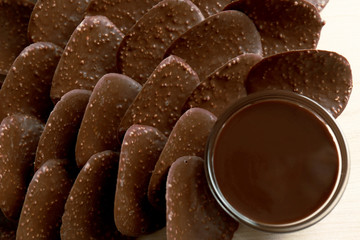 Chocolate chips background