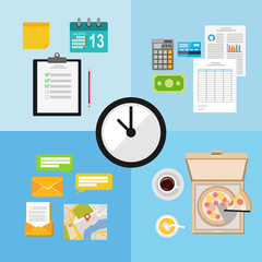 Time management illustration concept.
