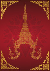 Thai golden crown vector