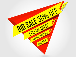 Sale banner template. Super offer, limited time only. Final 50 off. Special Discount. Vector illustration.