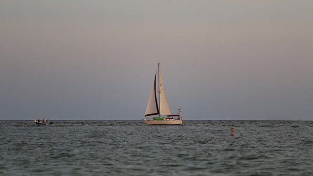 Yacht on the ocean