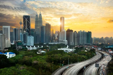 Fotobehang Kuala Lumpur skyline, Malaysia cityscape © Patrick Foto