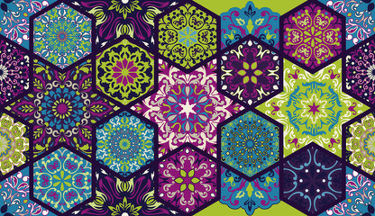 Seamless pattern. Vintage decorative elements.??????