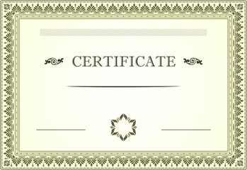 Certificate floral border