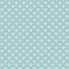Japanese pattern background. Cool color circle pattern vector.