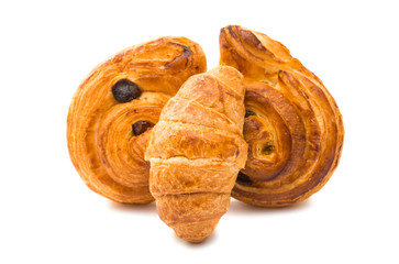 Fresh tasty buns isolated